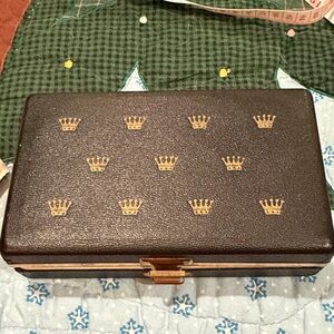 Vintage Elegant Rolex tie pin box and with tie pins and clips